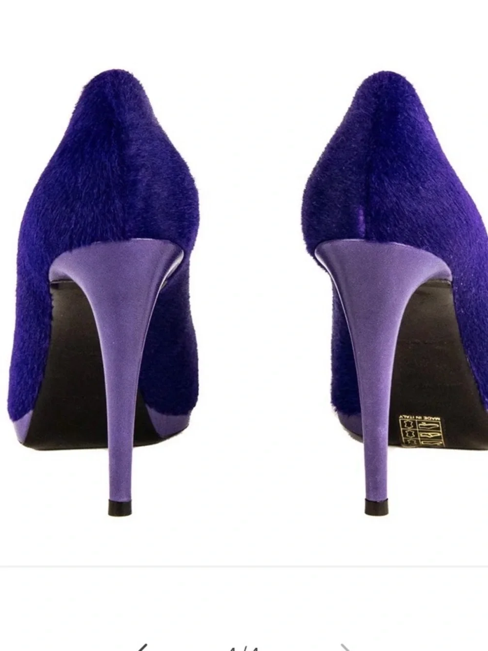 Balenciaga violet pony hair heels sz 39 stunning $795